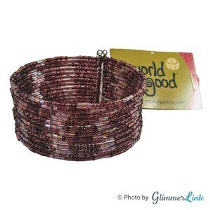 NWT World of Good Beaded Handmade Bangle Bracelet